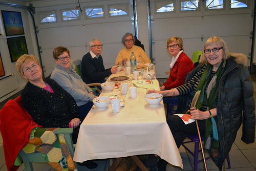 Party-from left me, Ingger, Johan & Anne Sundby, Elaine Pavia, Marit Ramberg-Photo Siri Bjotveit 
