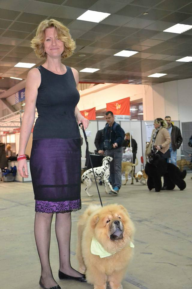 Lady at ther first dogshow in Belgrade